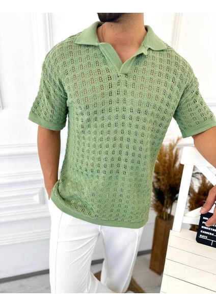 T-Shirt Nefes Alabilen Terletmez Polo Yaka Tshirt Slim Fit Tişört