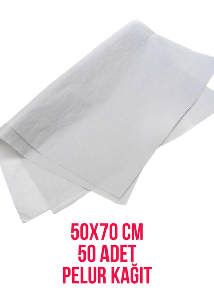 Netsan Etiket 50 Adet 50X70CM Baskısız Pelur Kağıdı - Hediye Kağıdı