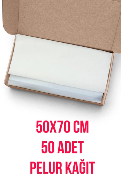 Netsan Etiket 50 Adet 50X70CM Baskısız Pelur Kağıdı - Hediye Kağıdı