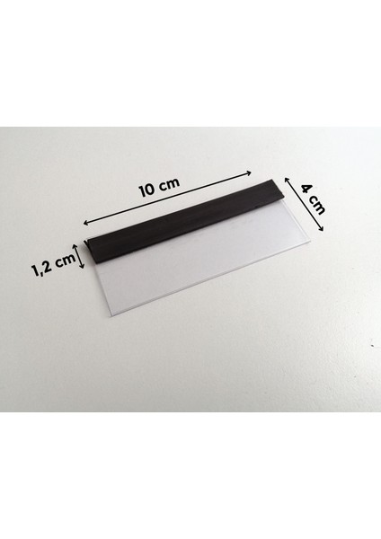 Şeffaf Etiket 50 Adet Pvc Magnet Etiketlik 10x4 cm Mıknatıslı Raf Etiket Cebi Şeffaf Ürün Etiketliği Isimlik Mıknatıslı Etiketlik Cep