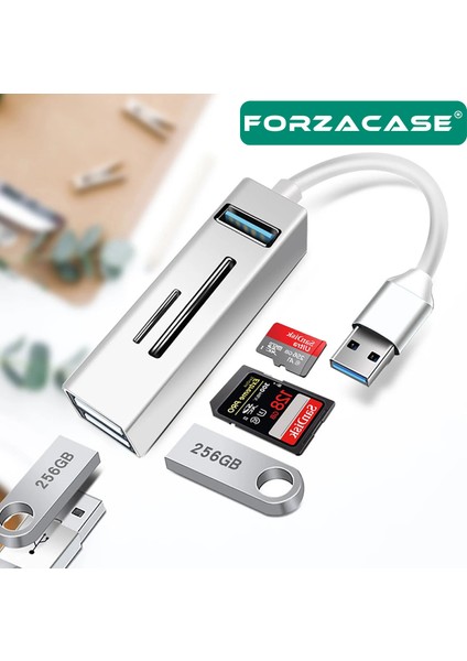 USB 3.0 Çoğaltıcı Hub Kart Okuyuculu 5in1 USB Otg Sd/tf - FC451 indirimleri
