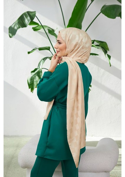 Ipeksi Jakar Şal Dama Desen Kadın