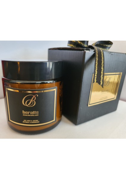 Beratts| Amber Kavanoz Doğal Lavanta Kokulu Soya Wax Mum 100ML fiyatları