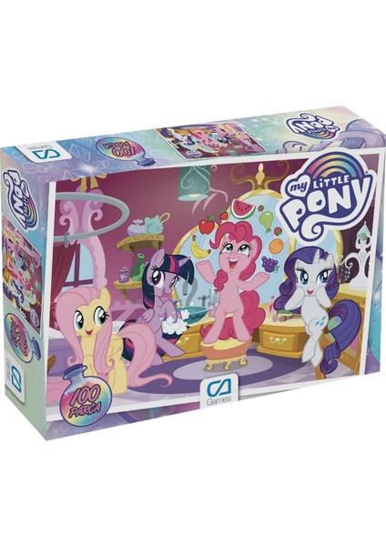 Ca Games My Little Pony Lisanslı 100 Parça 34X24CM Çocuk Puzzle Yapboz Serisi