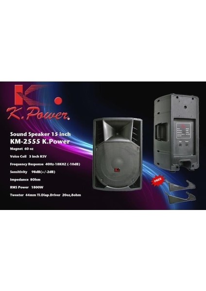38 cm 15 Inç Pasif Plastik Hoparlör Kabini - Model K - 1800 Watt indirimleri