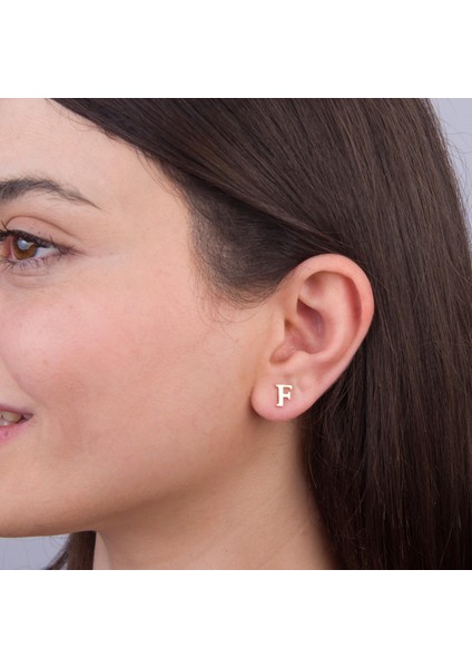 14 Ayar Altın F Harf Küpe 0,43 gr fiyatları