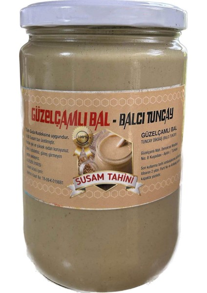 Memleket Lezzetleri Güzelçamlı Tahin- Yerli Susamdan Taze Çekilmiş - 850 gr Cam Kavanoz