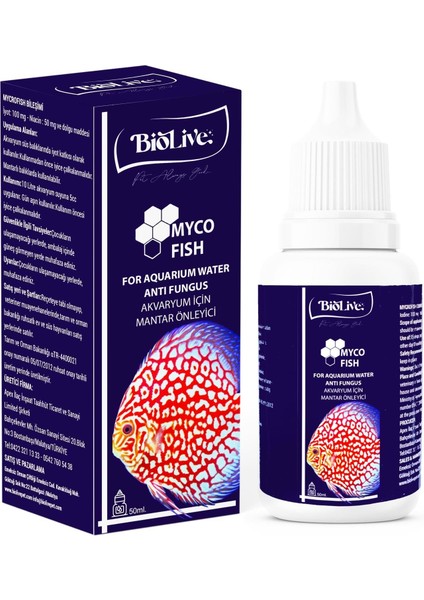Myco Fish Akvaryum Balıkları Için Mantar Önleyici 50ML