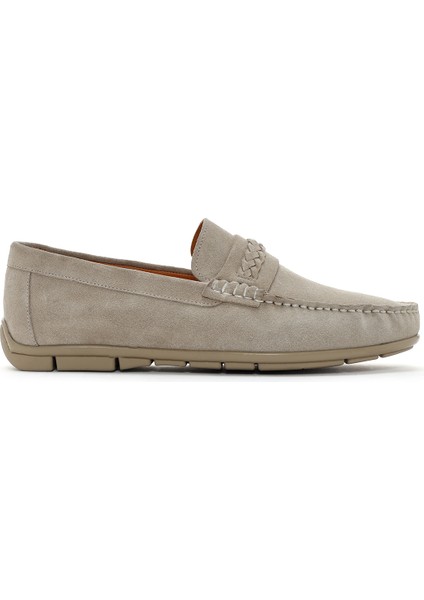 Fly Erkek Bej Süet Deri Casual Loafer 24SFD632310