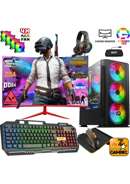 Iternal X50 Ryzen 5 3600 32GB 1tb M.2 Ssd+3tb RTX3050 23.8" 165Hz Oyuncu Masaüstü Bilgisayar