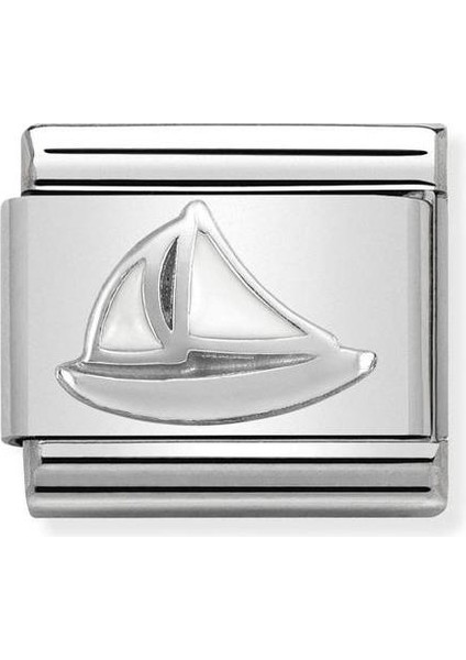 Composable Classic Dekoratif Link - Semboller - Bot - (47 Sail Boat) 925 Gümüş