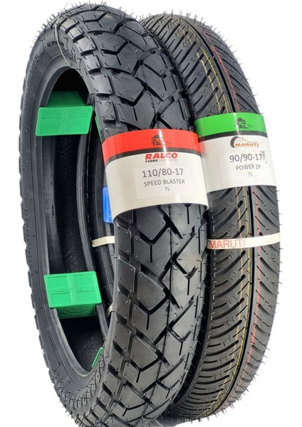 110/80-17 ve 90/90-17 Mondial Z-One Takım Tl (Tubeless - Dubleks) Motosiklet Lastiği Speedblaster