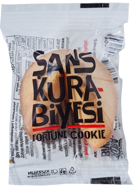 Şans Kurabiyesi Fortune Cookie ( Çocuklar Için )50'li Kutu