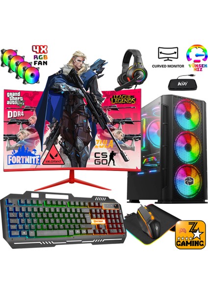 Iternal X9 Ryzen 5 3600 16GB 512GB M.2 Ssd+1tb RTX3050 23.8" 165Hz Oyuncu Masaüstü Bilgisayar