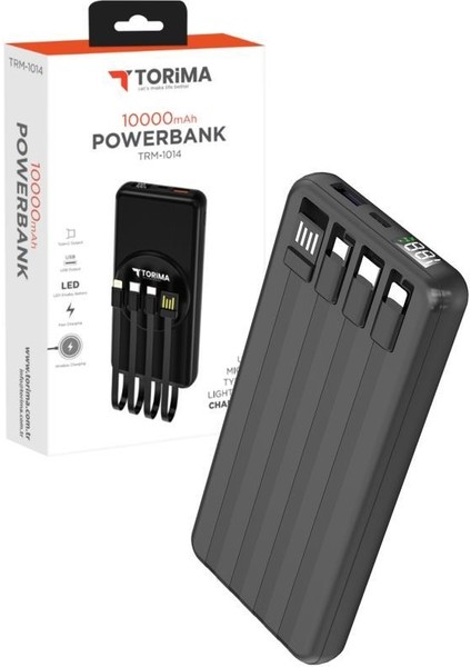 Trm-1014 10.000mah Wirelles Dijital Göstergeli Powerbank