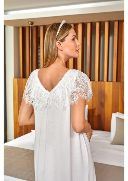 Kadın Krem Lohusa Gecelik 24648 fiyatları