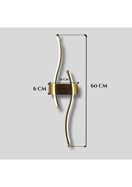 Modern Dizayn Çift Yönlü Kirli Gold Aplik Günışığı