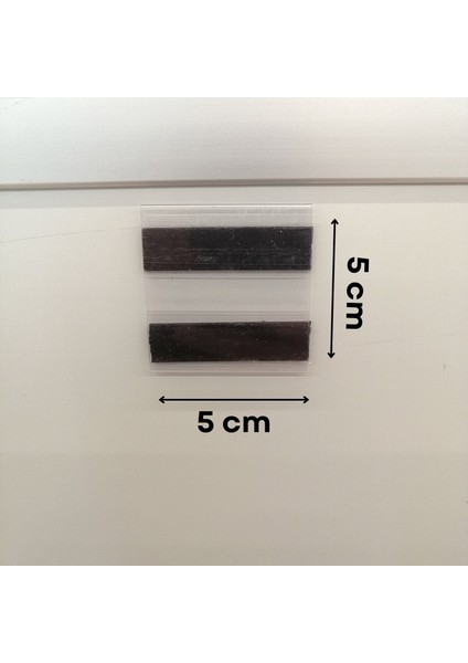 Şeffaf Etiket 10 Adet C Tipi Mıknatıslı Etiketlik Magnetli Pvc isimlik (5x5 Cm) Dolap Kapakları Karekod Isimlik