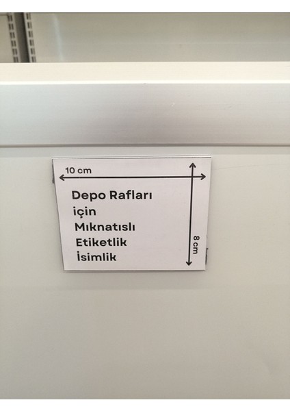 Şeffaf Etiket 10 Adet C Tipi 8x10 cm Magnet Depo Ürün Etiketliği Şeffaf Mıknatıslı Etiketlik isimlik Raf Fiyat Etiketliği