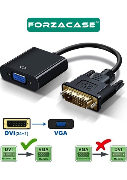 DVI To VGA 1080P 24+1 VGA Dönüştürücü Adaptör - FC472