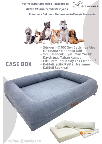 Coch Box Üst Kalite Köpek Yatağı Süngerli Sıvı Geçirmez Alezli. %100 Elyaflı. 2 Fermuarlı fiyatları