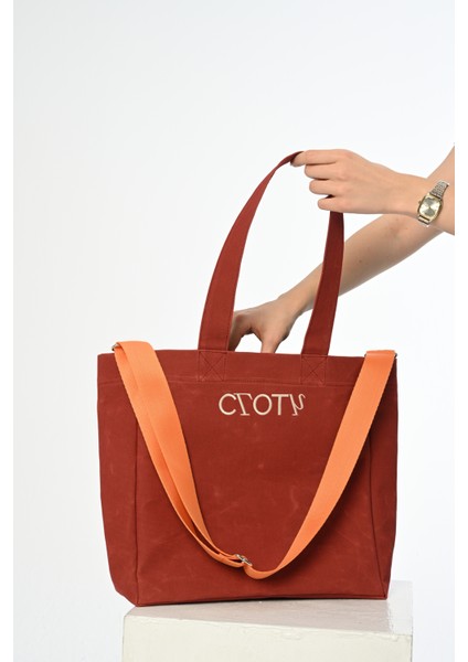 10.01 Mumlu Kanvas Maxi Çanta (MAROON RED) fiyatları