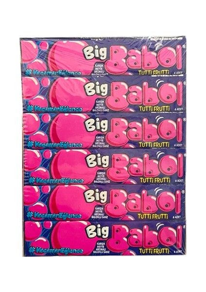 Big Babol Tutti Frutti Aromalı Sakız 6 Lı 25 gr 18LI Paket