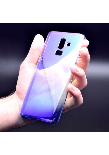 Galaxy J8 Kılıf Parlak Renk Geçişli Kılıf