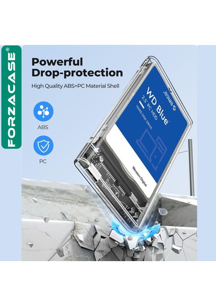 Taşınabilir Yüksek Hızlı 5gbps USB 2.0/3.0 Sata 2.5 Inch Harici Harddisk Kutusu - FC469