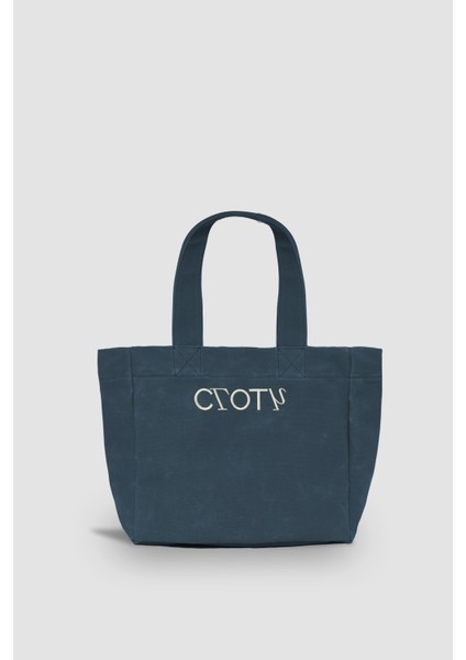 10.01 Mumlu Kanvas Midi Çanta (AZURE BLUE)