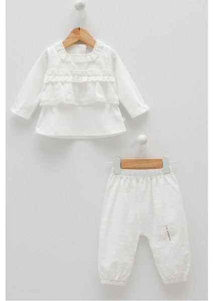 Kız Alt Üst Takım Ekru