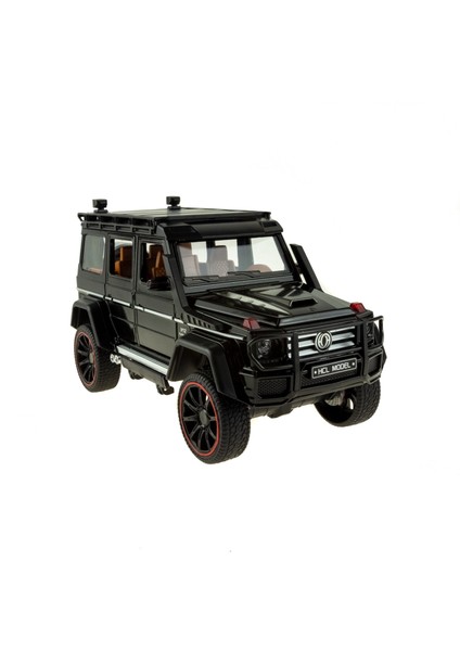 1:16 Ölçek Metal Model Suv Araba Çek Bırak Işıklı Sesli Siyah