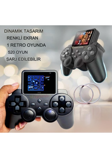 Taşınabilir El Konsolu Retro Oyun Makinesi 2.4 Inç Ekran