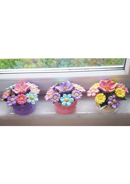 5 cm Çiçek Silikon Kalıp K-640 Kokulu Taş Mum Sabun Reçine Alçıya Uygun fırsatları
