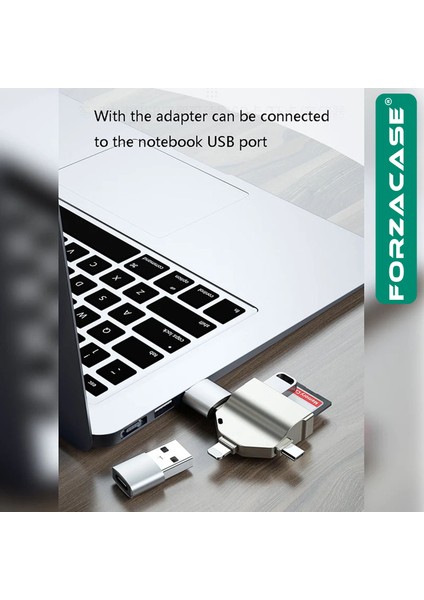 Lightning Type-C Micro USB To USB Flash Bellek ve Sd / Tf Kart Okuyucu Adaptör - FC459 indirimleri