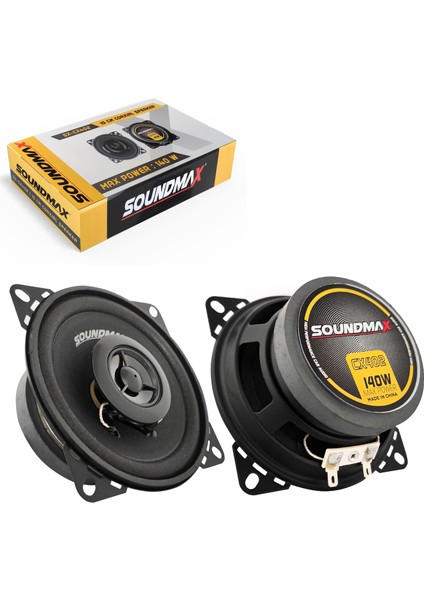 Soundmax SX-CX402 Oto Hoparlör 10CM 140 Watt Tweeterli 2 Adet