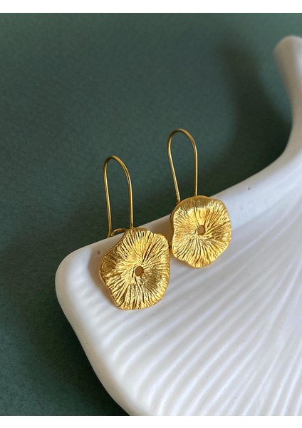 Özel Tasarım Vintage Mantar Küpe - Mat