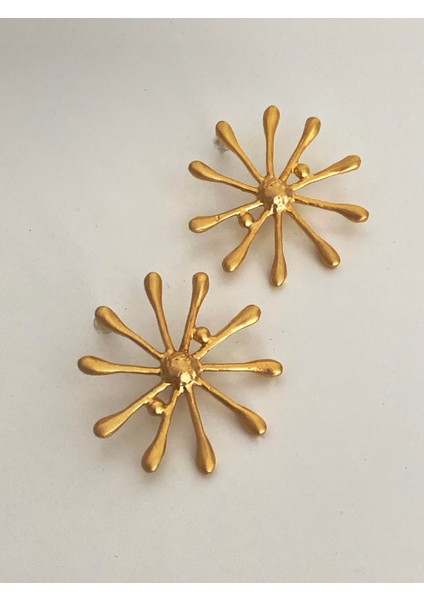 Özel Tasarım Altın Kaplama Pervane Küpe fiyatları