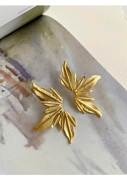 Özel Tasarım Mat Kaplama Lilyum Çiçek Küpe fiyatları