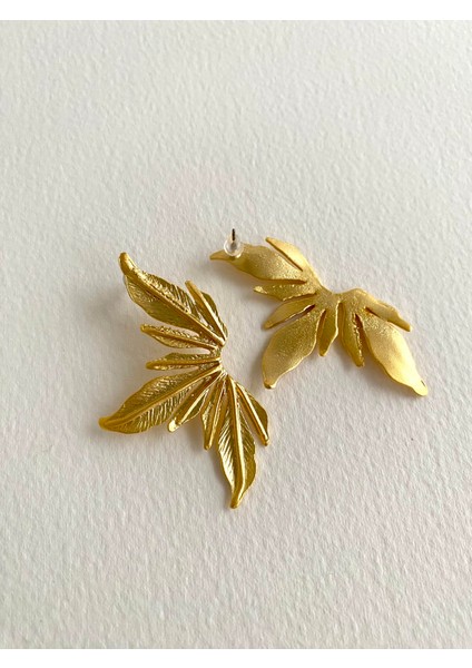 Özel Tasarım Mat Kaplama Lilyum Çiçek Küpe modelleri