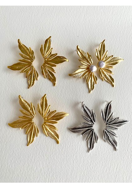 Özel Tasarım Mat Kaplama Lilyum Çiçek Küpe fırsatları