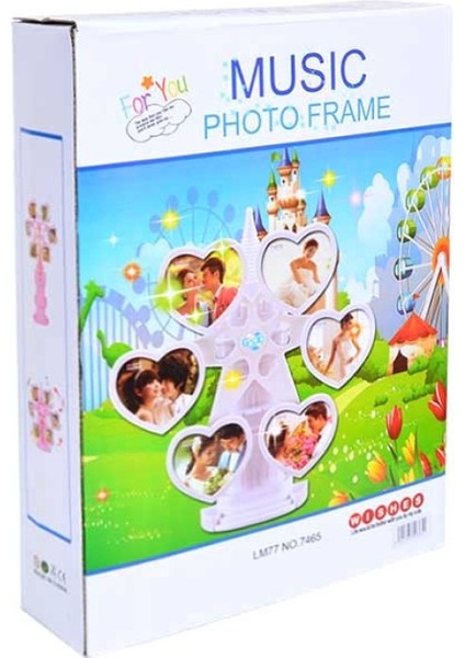 Müzikli Dönen Elma Fotoğraf Çerçevesi