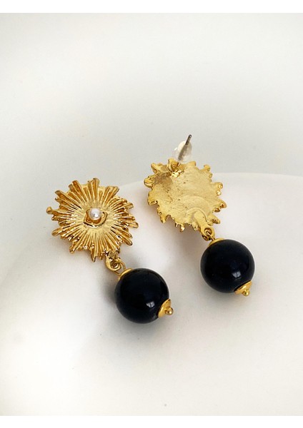 Özel Tasarım Siyah Inci Sallantılı Göz Küpe fiyatları