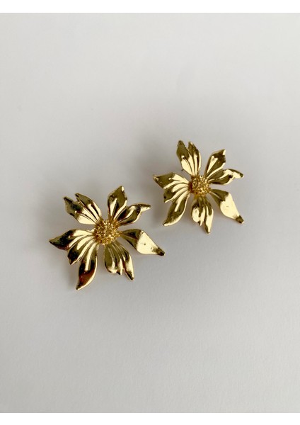 Özel Tasarım Büyük Çiçek Küpe