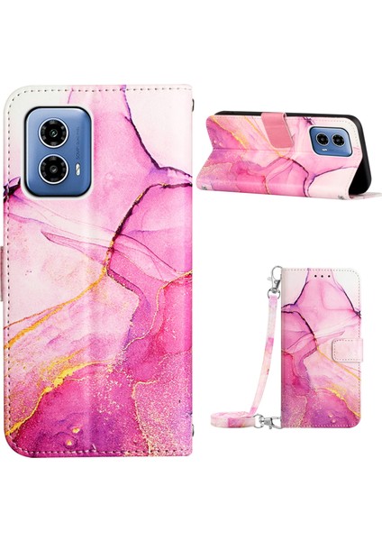 Motorola Moto G34 5g Mermer Deri Telefon Kılıfı (Yurt Dışından)