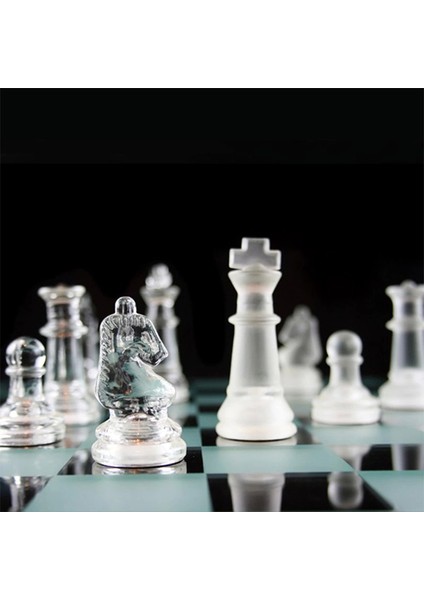 Glass Chess Cam Satranç Takımı (20 cm x 20 Cm)