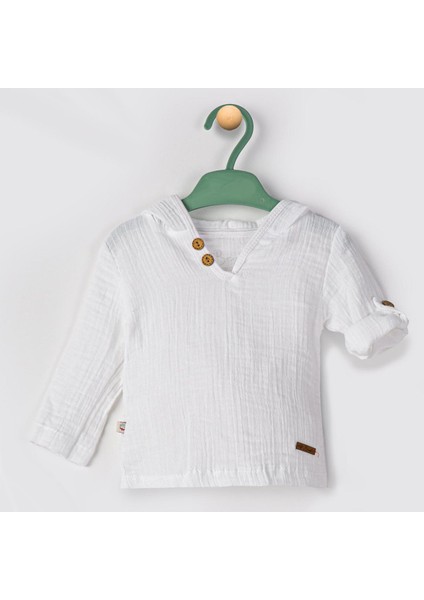 Müslin Yazlık Kapüşonlu Tişört