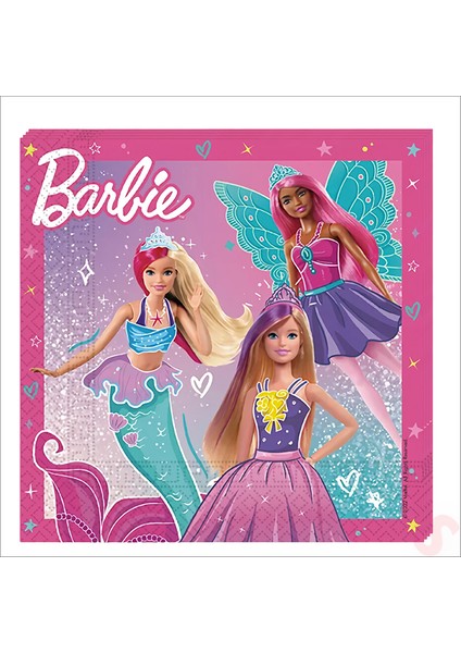 Barbie Fantasy Peçete, 33CM x 33CM - 20 Adet