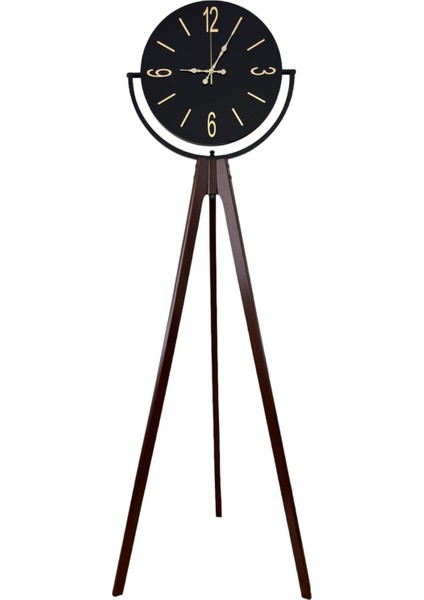 Tripod Ayaklı Ahşap Saat