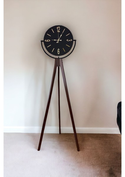 Tripod Ayaklı Ahşap Saat